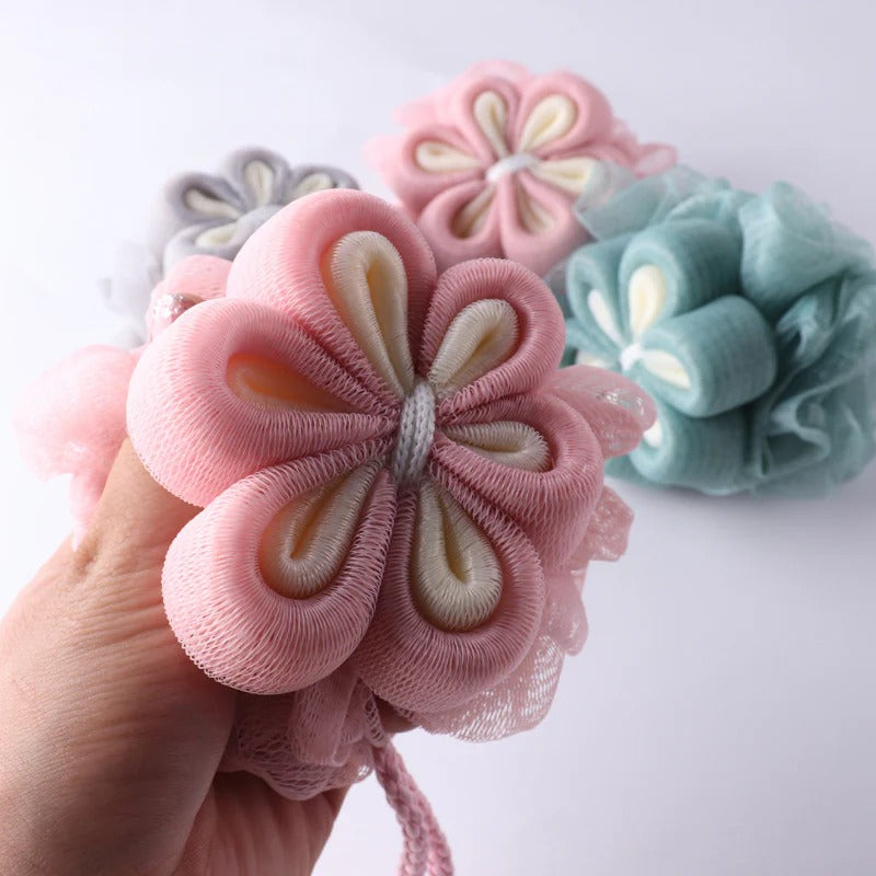 PAPO- Flower Shower Pouf Premium Quality and Rich Foaming