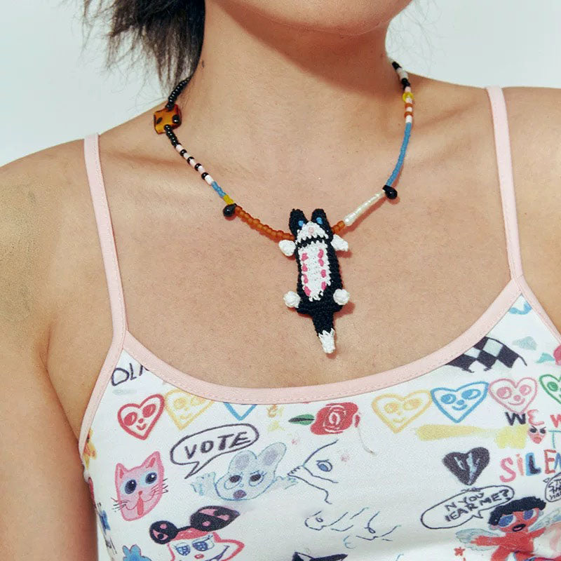 Crochet Cat Necklace