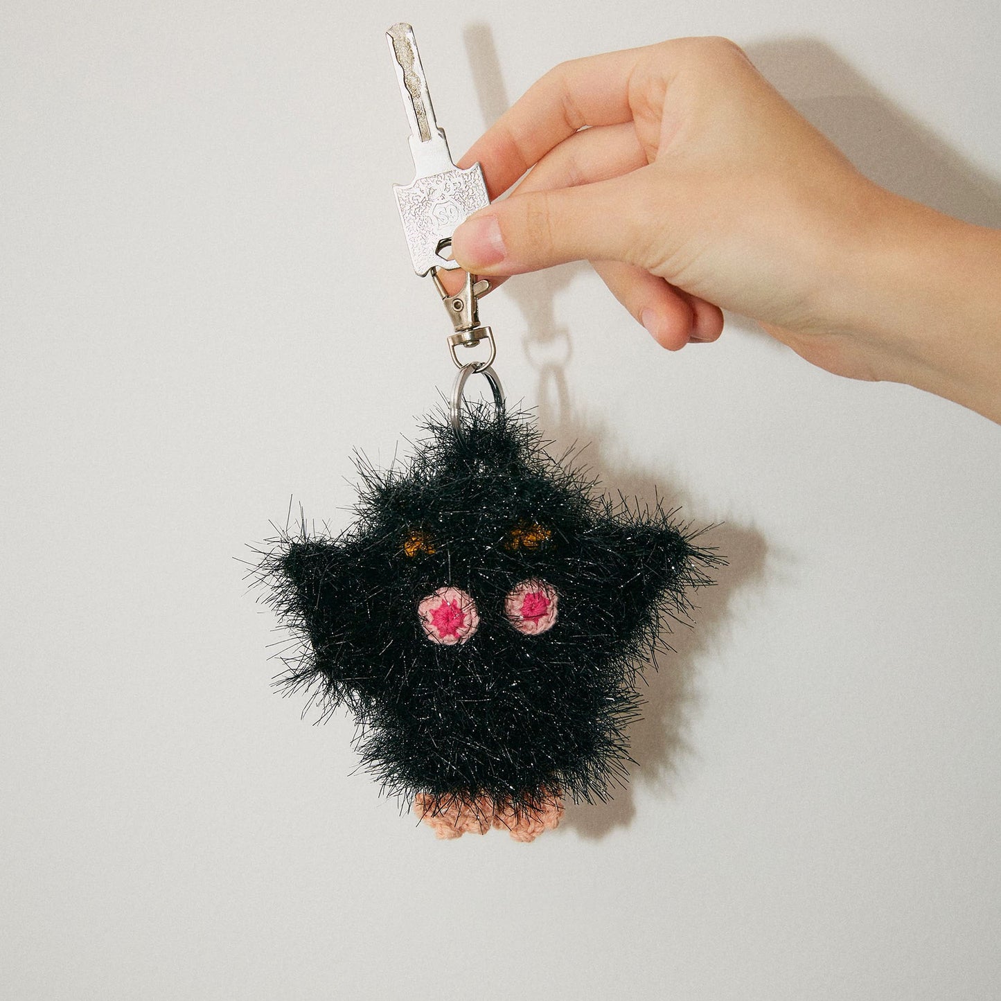 Fuzzy Bat Keychain