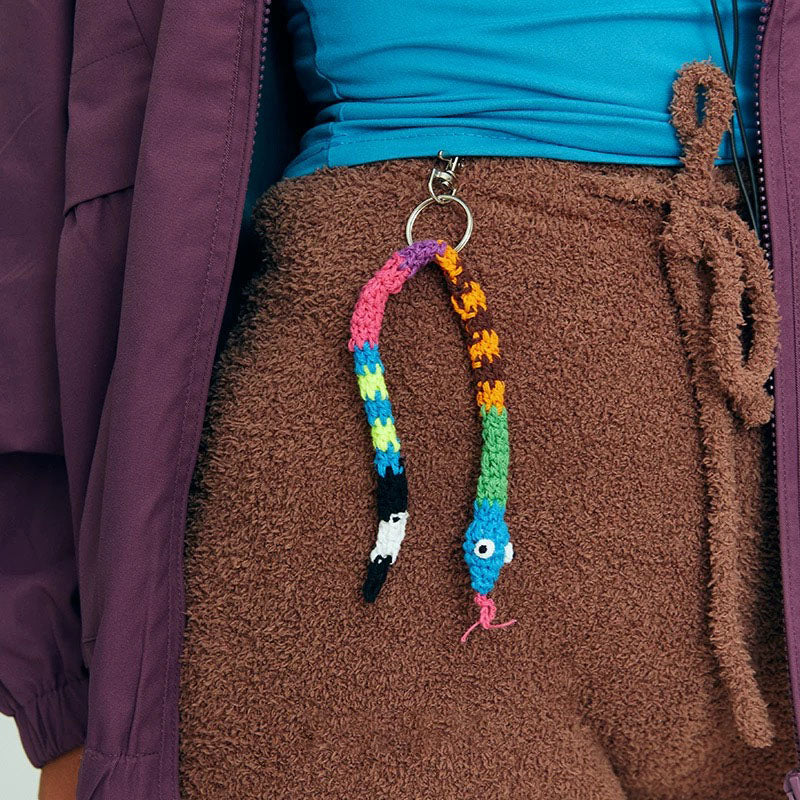 Crochet Snake Keychain