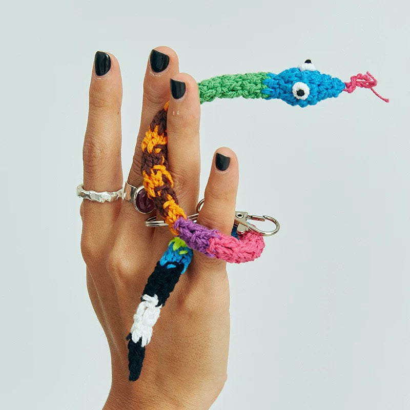 Crochet Snake Keychain