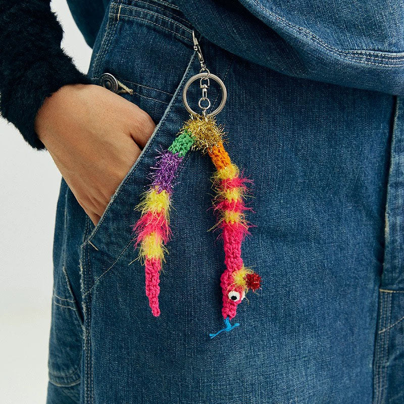 Rainbow Snake Keychain