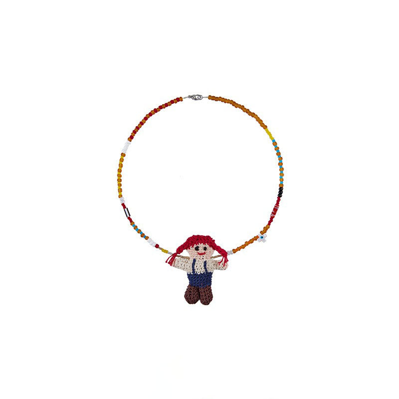 Colorful Crochet Doll Necklace